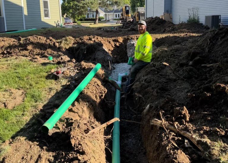 underground gutter drainage